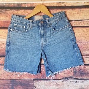 Everlane Light washed raw hem shorts